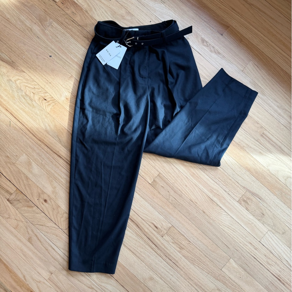 REISS Freja Tapered Trousers - Navy, Brand New, Size 2